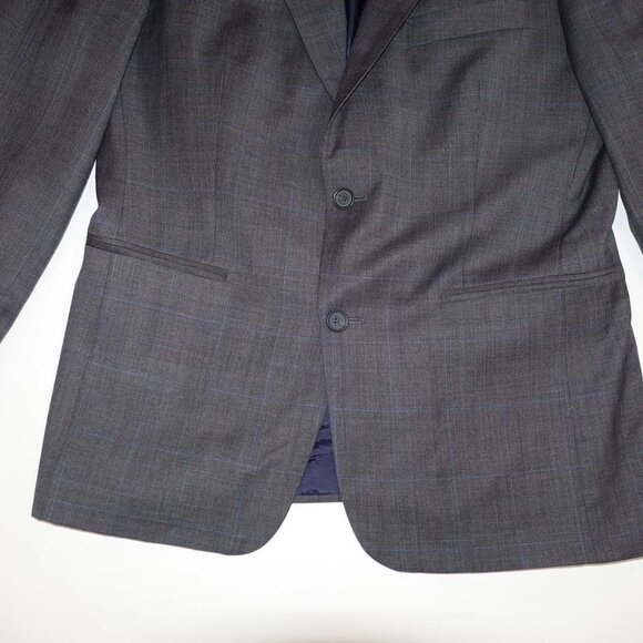 Maison Leporem Mens Suit Jacket Size 38 Short Charcoal Gray Reda Super 130s Wool - Picture 2 of 9